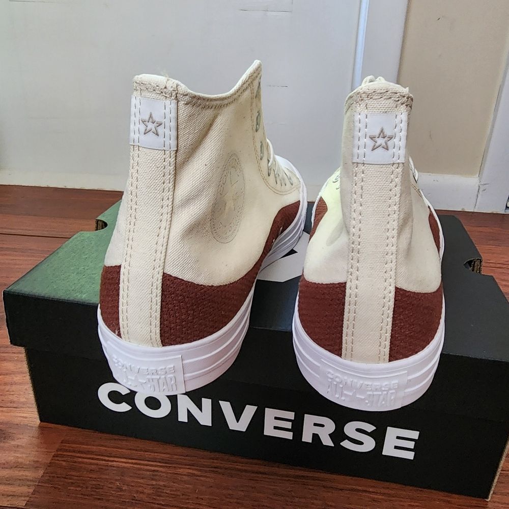 Converse Chuck Taylor All Star Craft Mix Hi Natural Red Oak Size 11 NIB - Picture 5 of 13